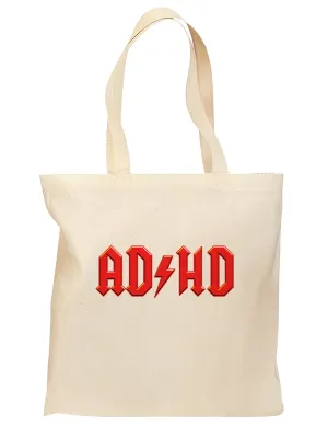 ADHD Lightning Bolt Rockstar Grocery Tote Bag