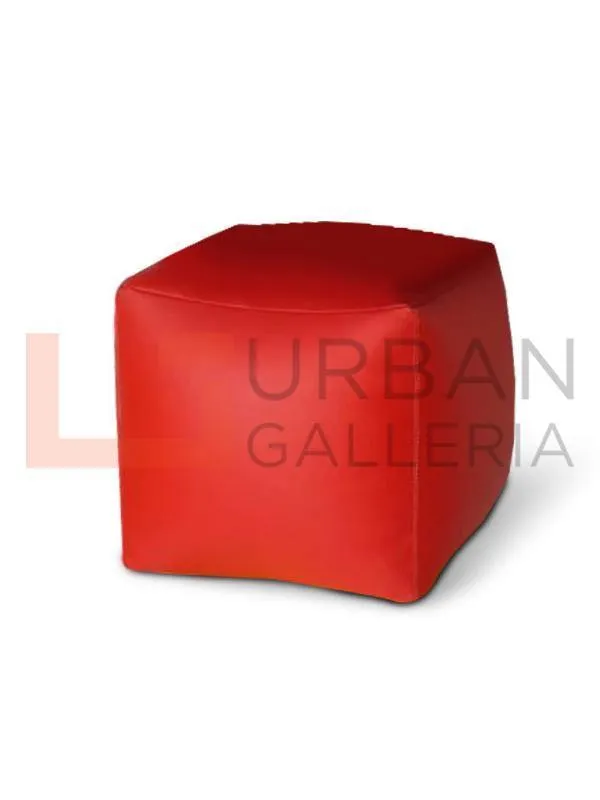 Artificial Leather Plain Square Stool Bean Bag