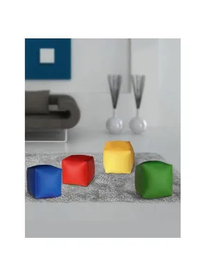 Artificial Leather Plain Square Stool Bean Bag