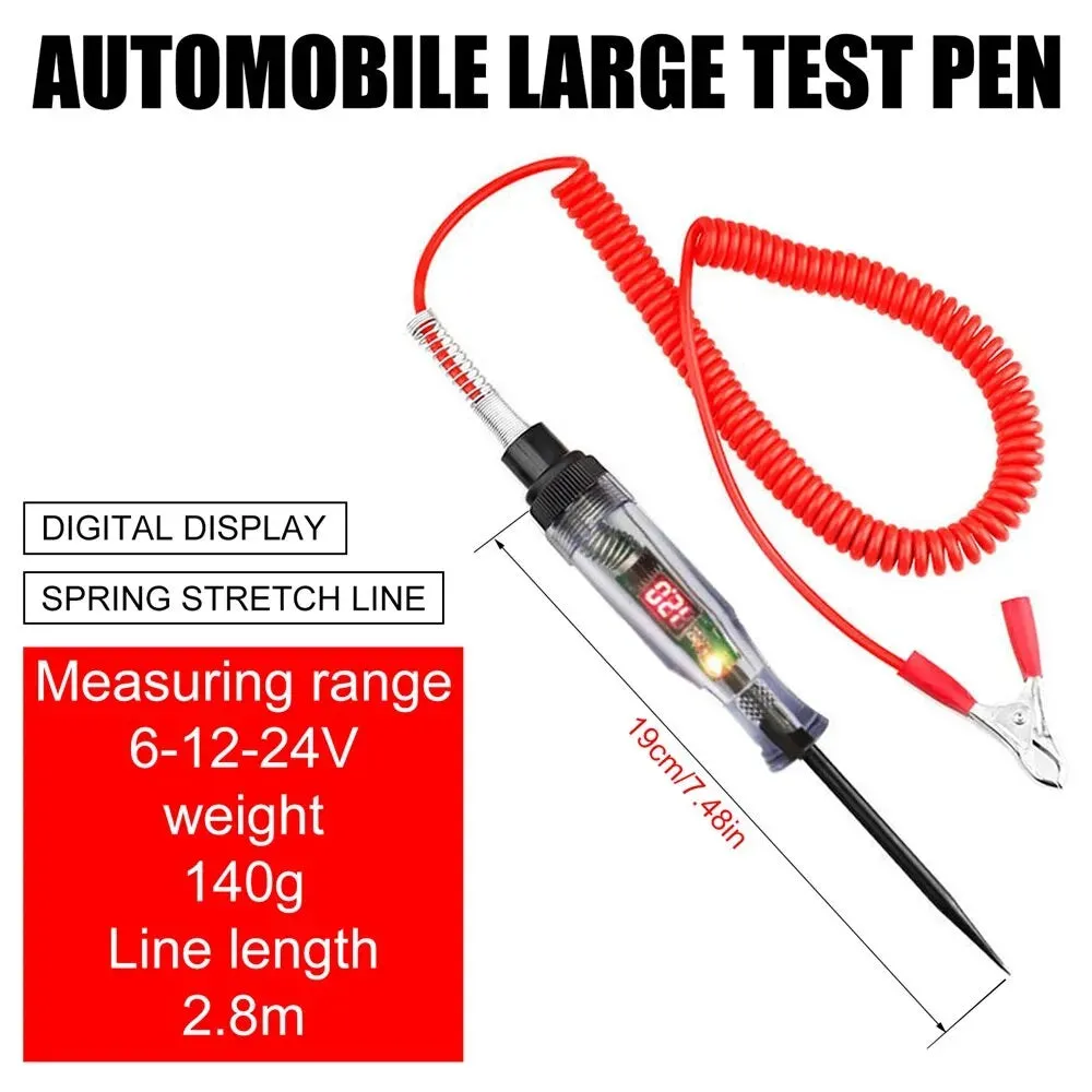 Auto Circuit Tester 6v 24v Car Diagnostic Probe with Light Bulb Electric Measuring Pen