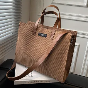 Back To College  Handbags For Office Women Corduroy Shoulder Crossbody Bag For Women Vintage Shopper Shopping Bags Ladies Totes Winter