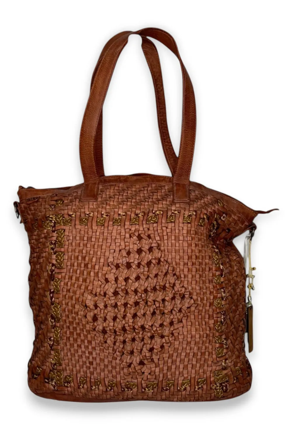 Bailey Woven Tote in Tan