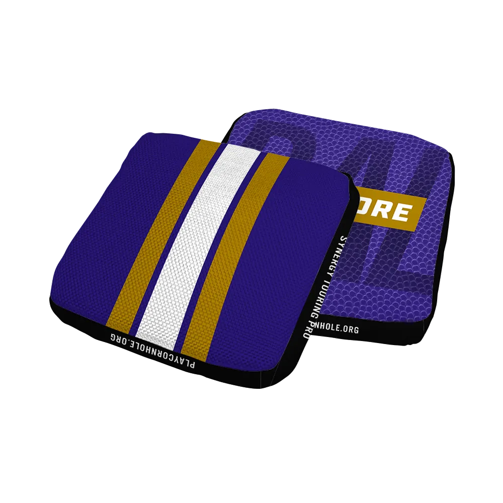 Baltimore Football Gameday Stripes Synergy Edge Cornhole Bags