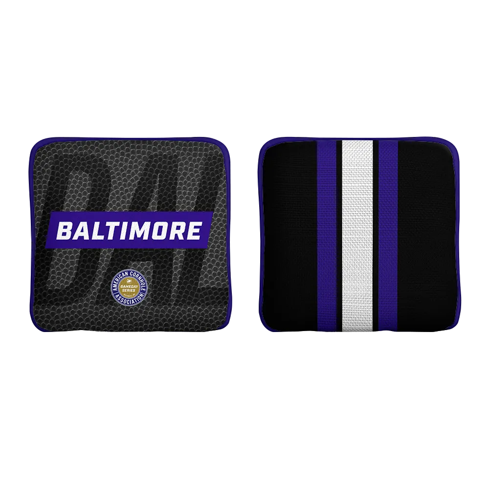 Baltimore Football Gameday Stripes Synergy Edge Cornhole Bags