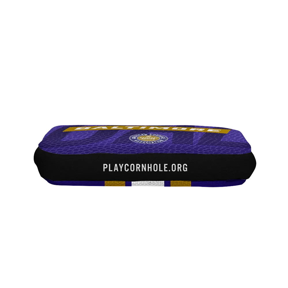 Baltimore Football Gameday Stripes Synergy Edge Cornhole Bags