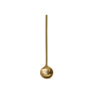 Brass Olive Spoon, Antique Finish
