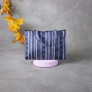 Bristlefront everyday handy bags Grey  Colour with White Vertical Lines Design.