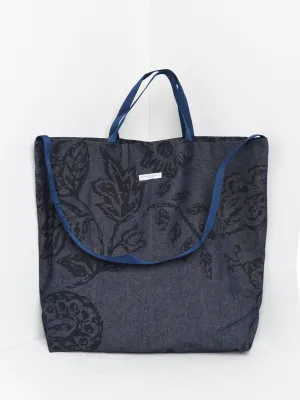 Carry All Tote_Indigo Floral Print 8oz Denim