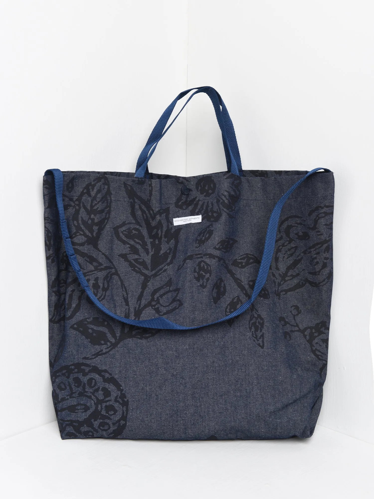 Carry All Tote_Indigo Floral Print 8oz Denim
