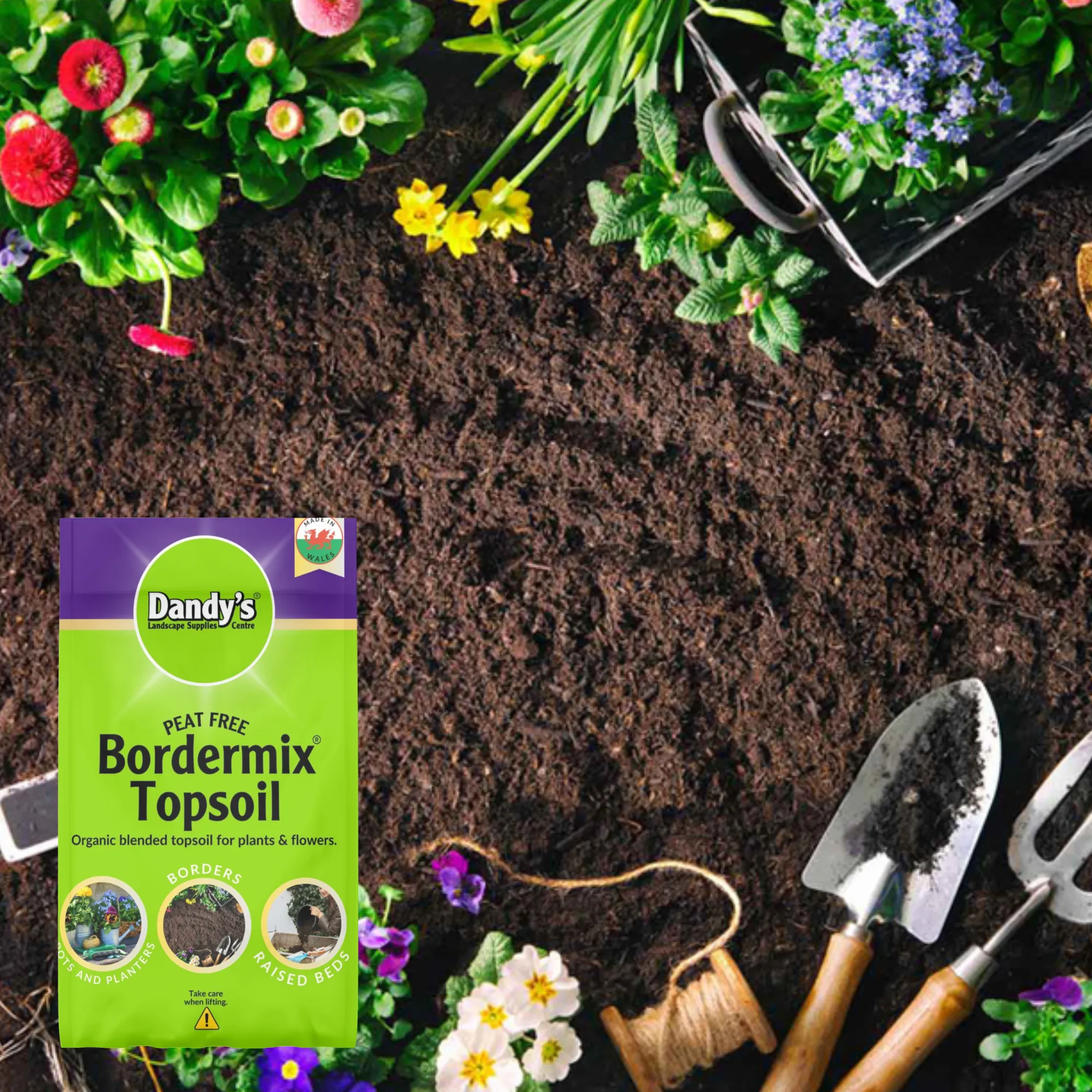 Click and Collect Bordermix Topsoil Handy Bags