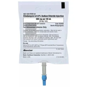 Clindamycin in 0.9% Sodium Chloride Injection IV Bags 50 mL x 24/Case (RX)