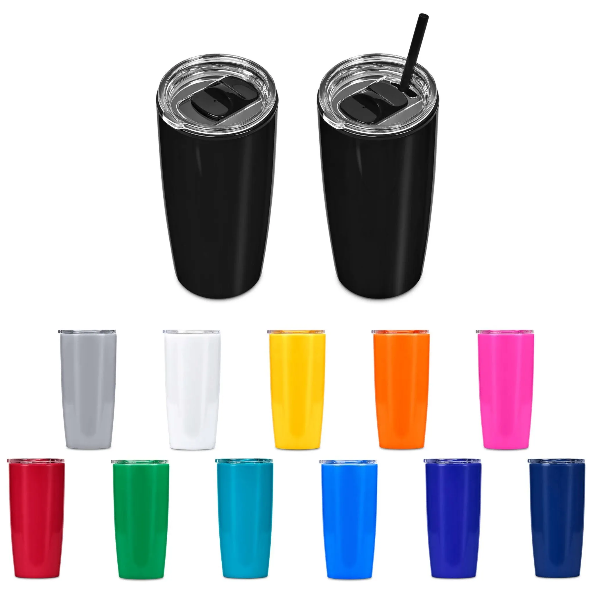 Daytona 2-In-1 Double-Wall Plastic Tumbler 600ml
