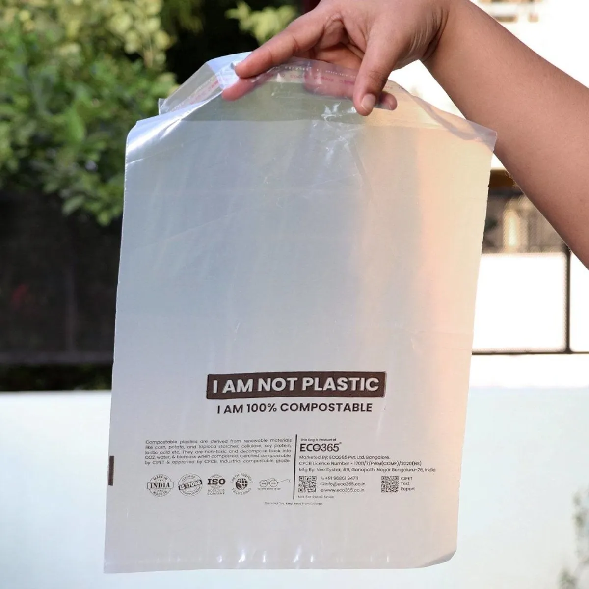 Eco-friendly Compostable Packaging Bags, 14"X11" 200Pcs