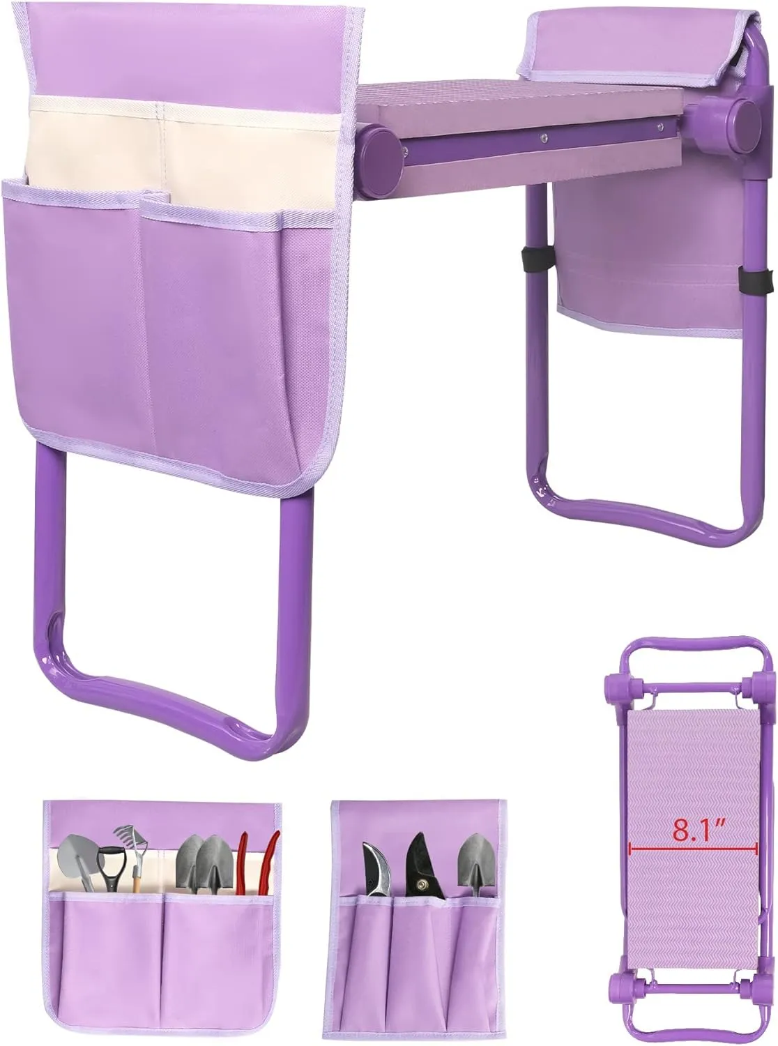 Ergonomic Kneeler and Seat Bench Garden Workseat Folding Gardening Bench
