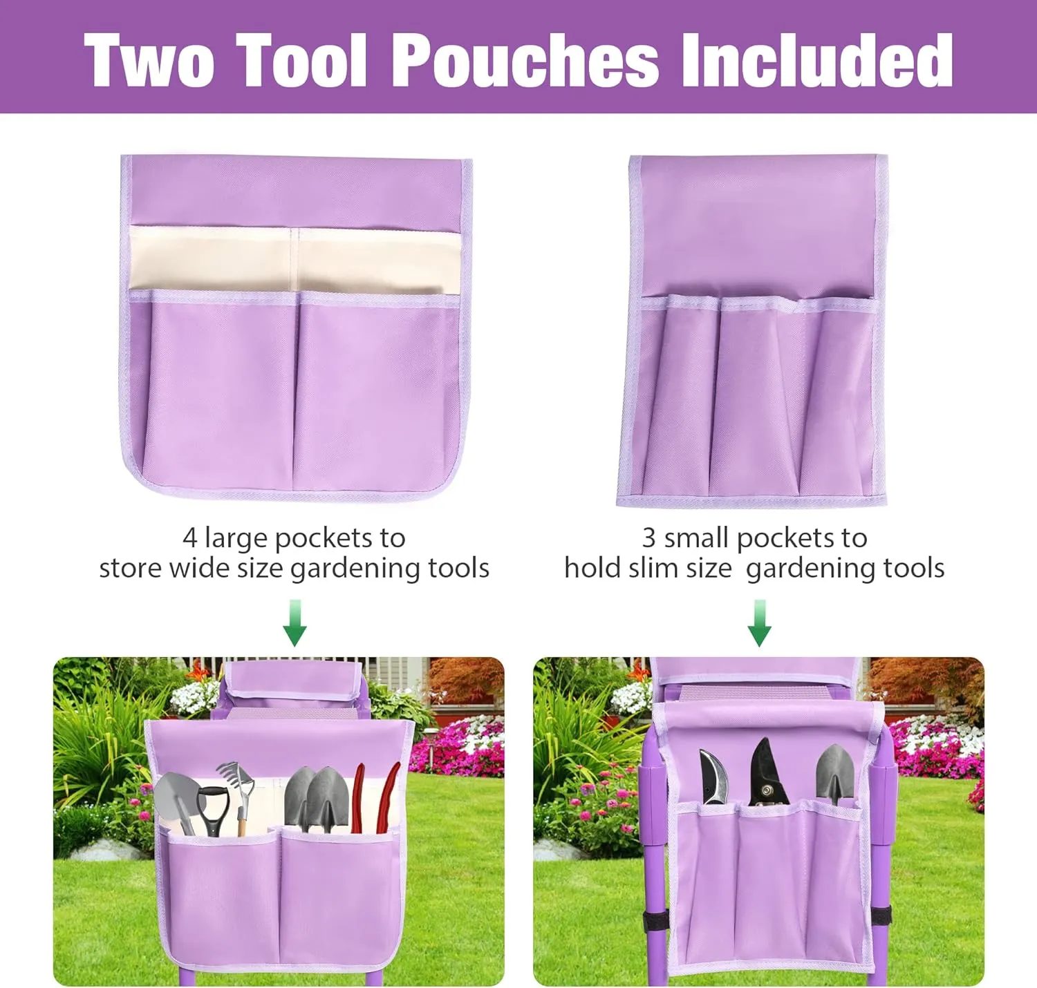 Ergonomic Kneeler and Seat Bench Garden Workseat Folding Gardening Bench