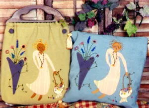 Flowers and a Lady Bags