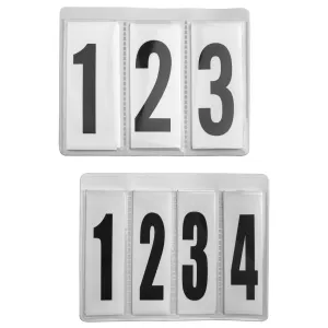 Hamag Spare Interchangeable Number Insert for Leather Number Holders (Sold in Pairs)
