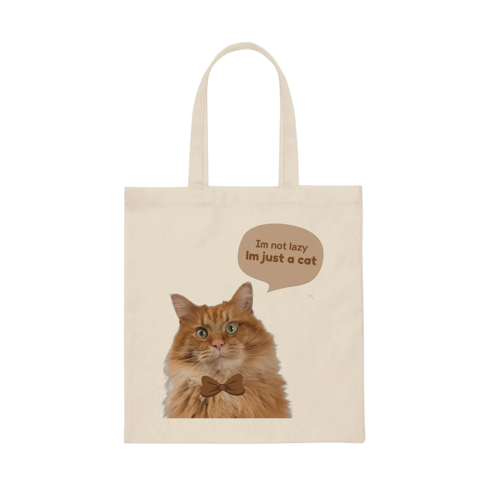 Im Not lazy Im Just a Cat POD Canvas Tote Bag
