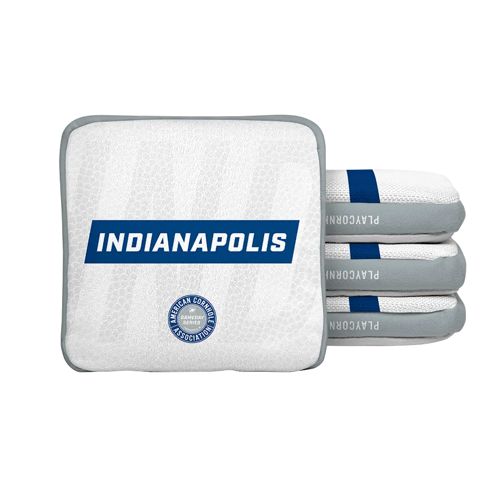 Indianapolis Football Gameday Stripes Synergy Edge Cornhole Bags