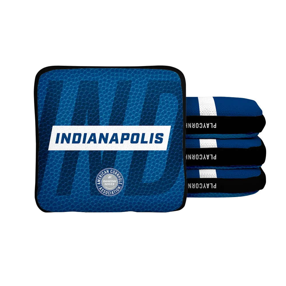 Indianapolis Football Gameday Stripes Synergy Edge Cornhole Bags