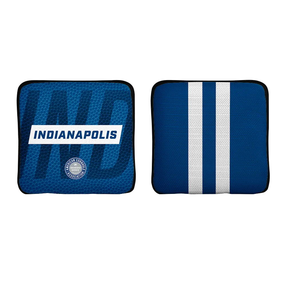 Indianapolis Football Gameday Stripes Synergy Edge Cornhole Bags