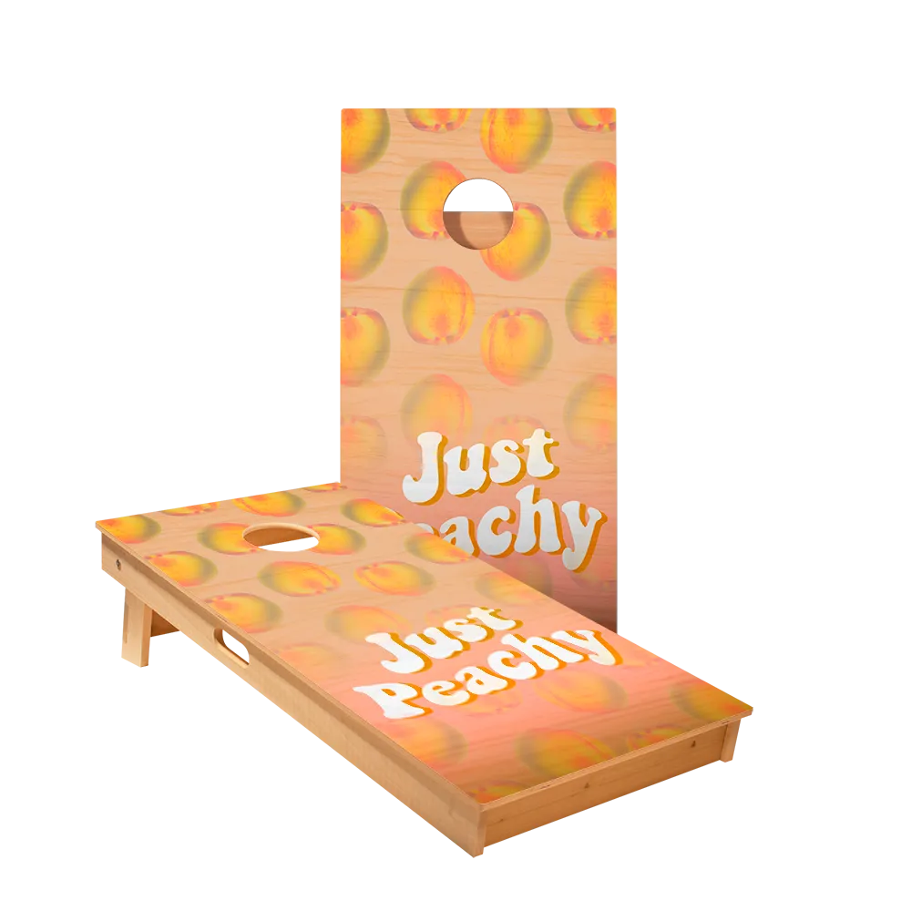 Just Peachy Star Cornhole Boards