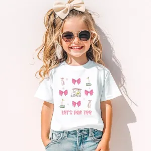 Let's Par Tee Kids Graphic Tee | White