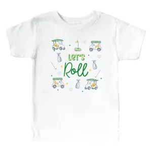 Let's Roll Kids Graphic Tee | White