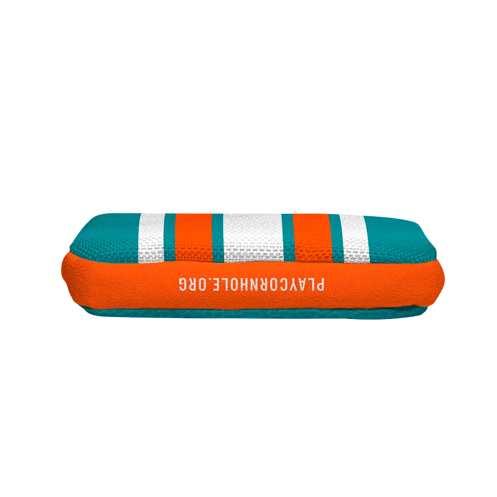 Miami Football Gameday Stripes Synergy Edge Cornhole Bags
