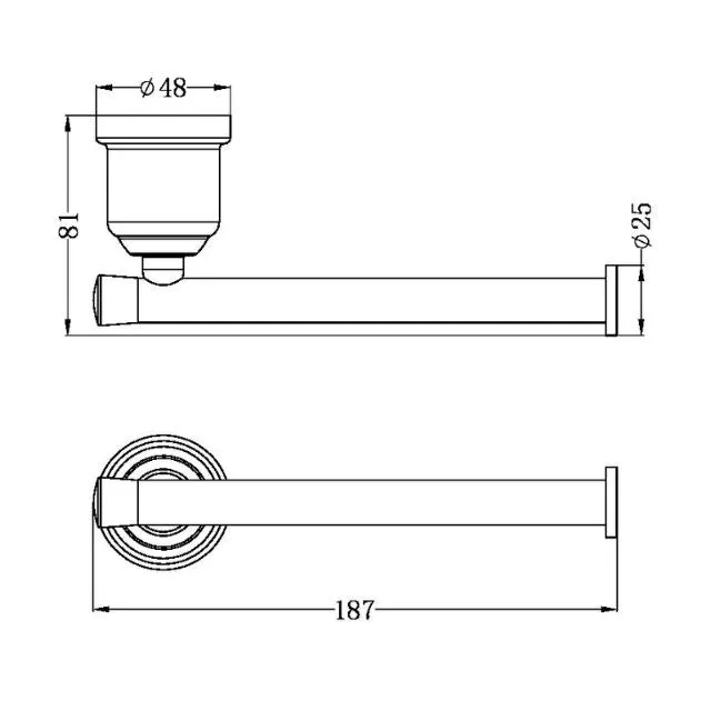 Nero York Toilet Roll Holder Chrome