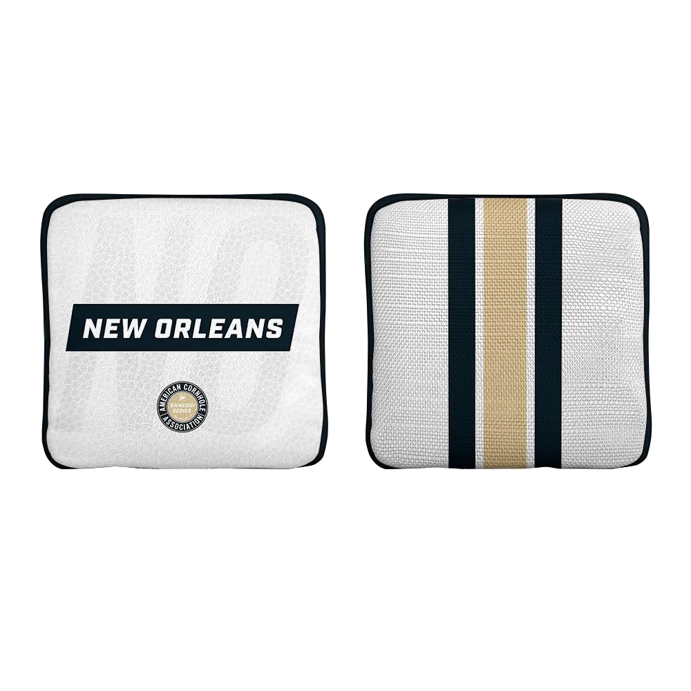 New Orleans Football Gameday Stripes Synergy Edge Cornhole Bags