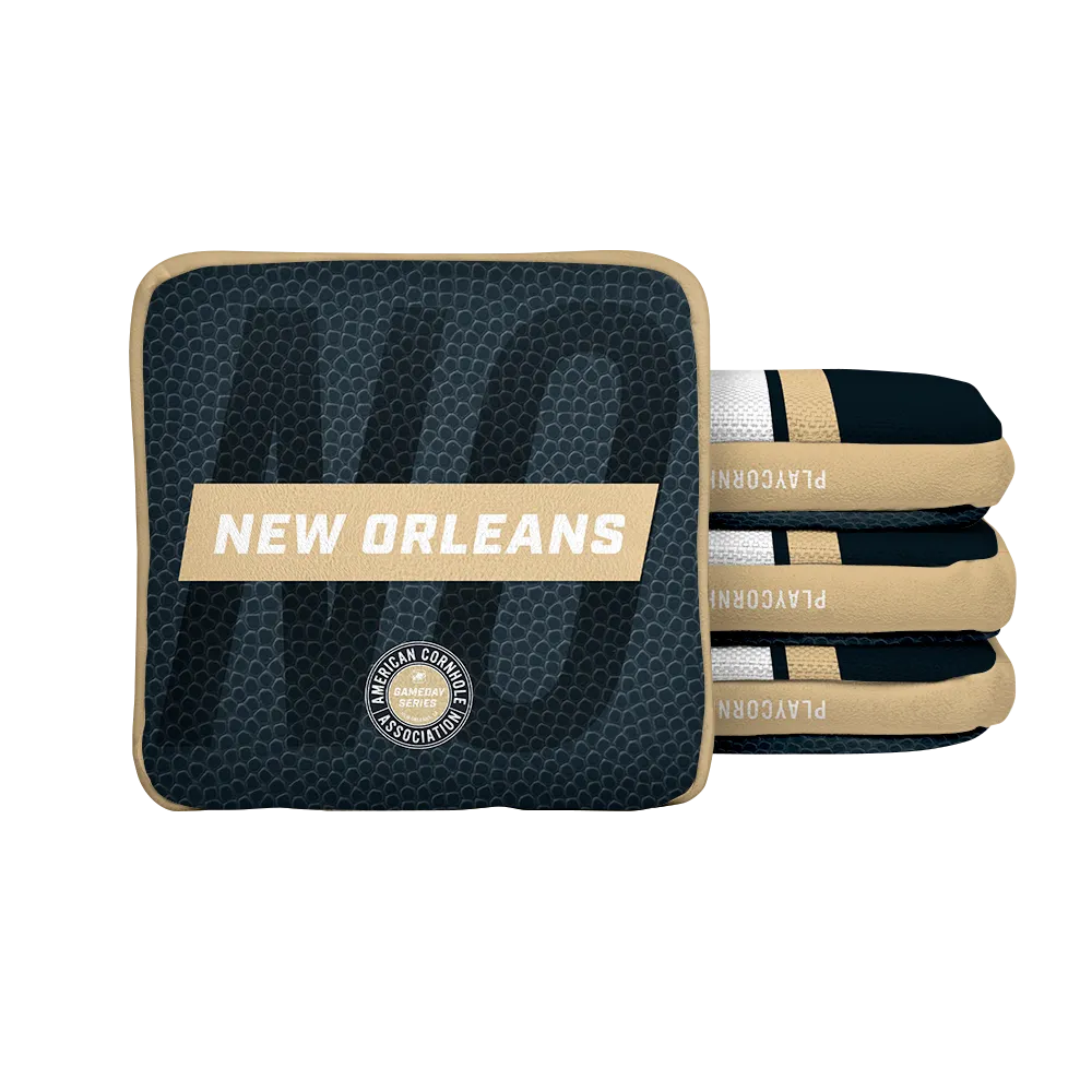 New Orleans Football Gameday Stripes Synergy Edge Cornhole Bags