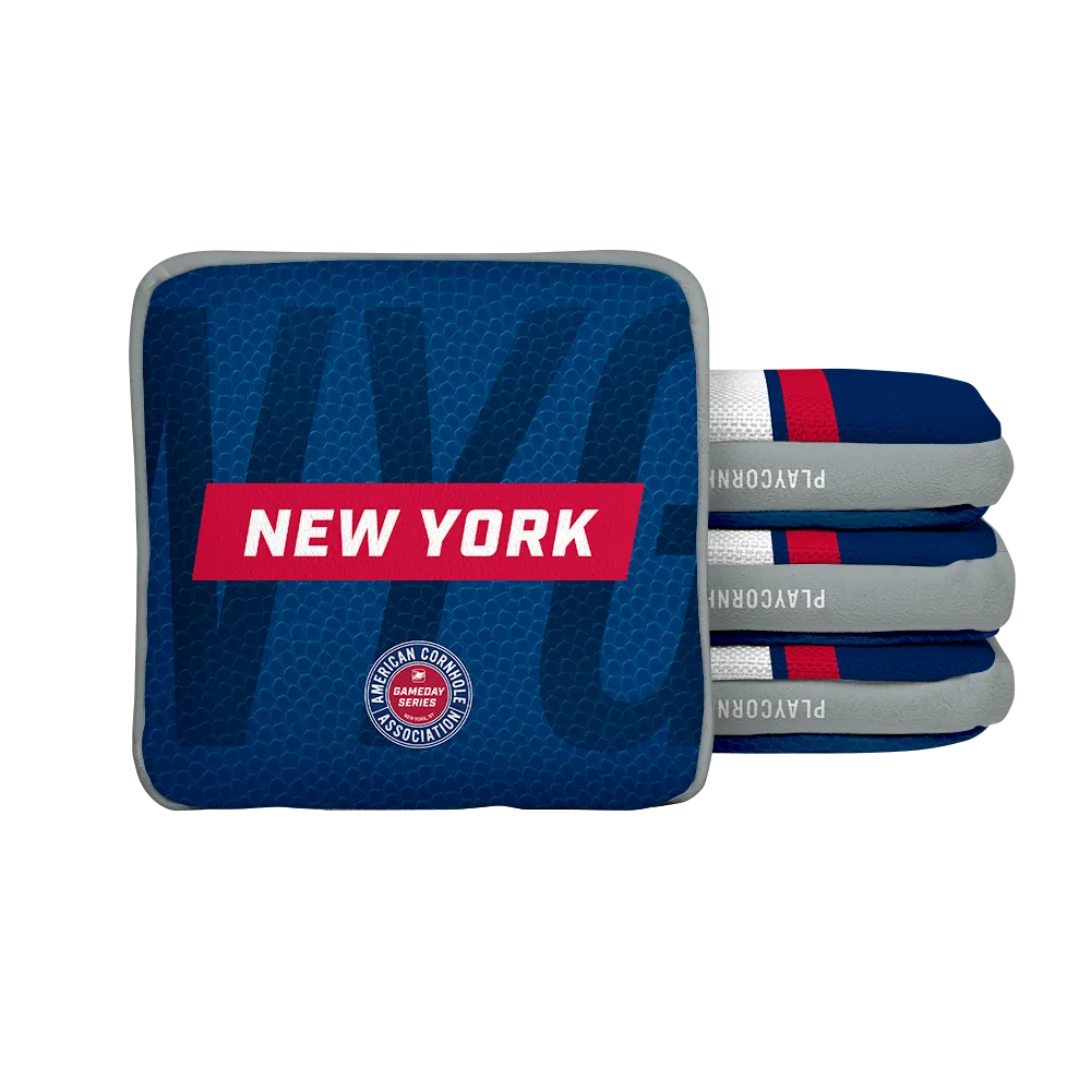 New York NYG Football Gameday Stripes Synergy Edge Cornhole Bags