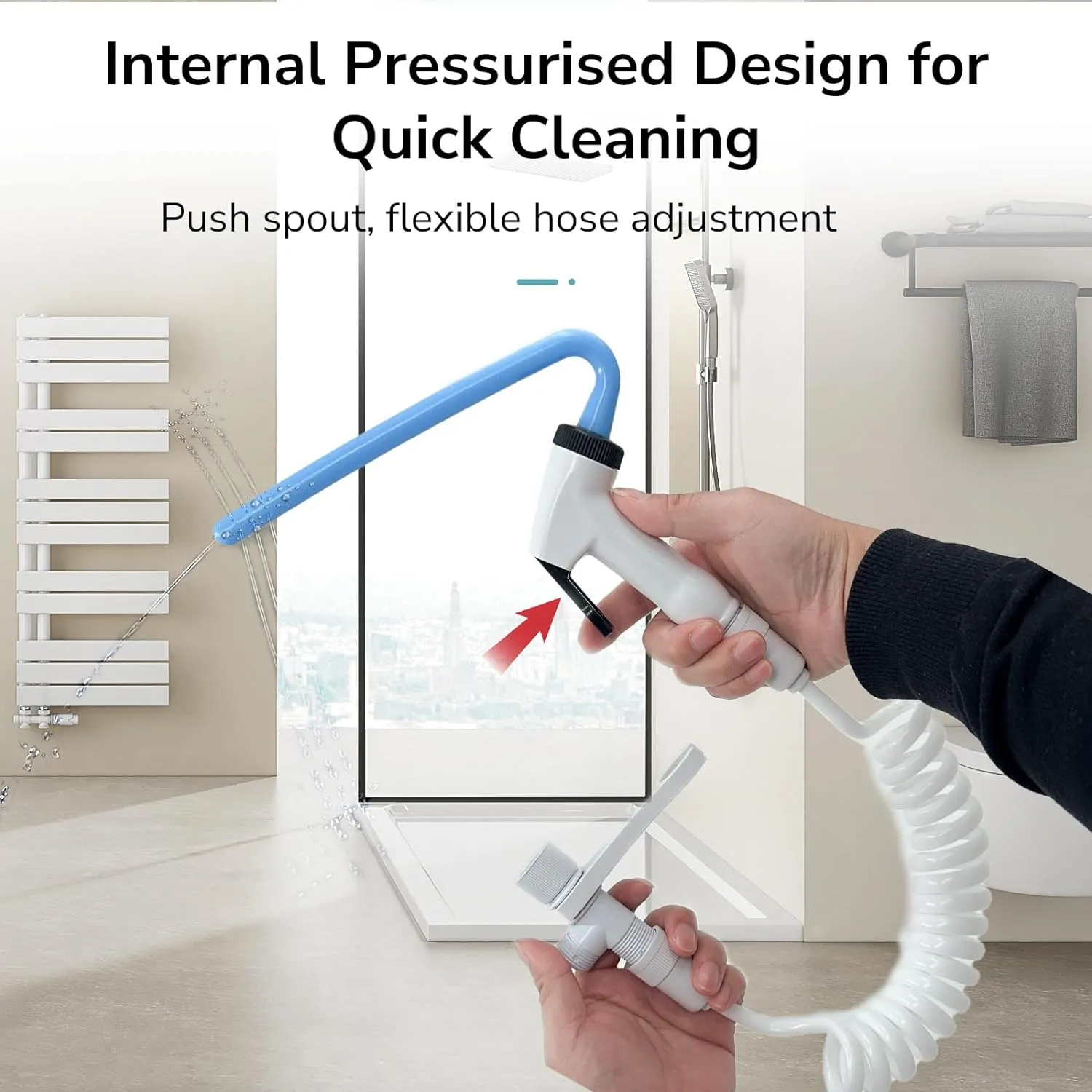Ostomy Bag Cleaning Tool | Colostomy Bag Flusher | Universal Fit for All Ostomy Bags | Mounts on Toilet Inlet or Tap (20mm Diameter)