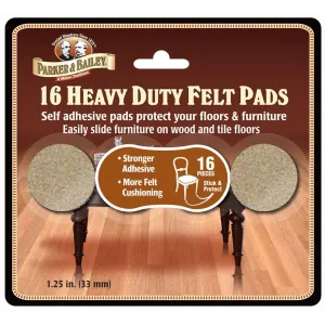 Parker & Bailey Large Heavy Duty Felt Pads 16 Pack