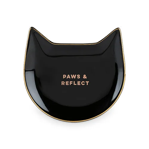 Paws & Reflect: Black Cat Tea Tray