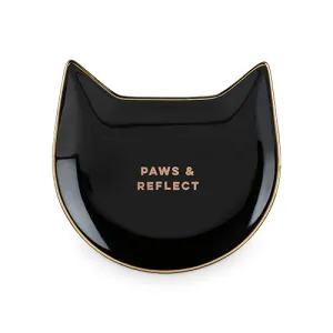 Paws & Reflect: Black Cat Tea Tray