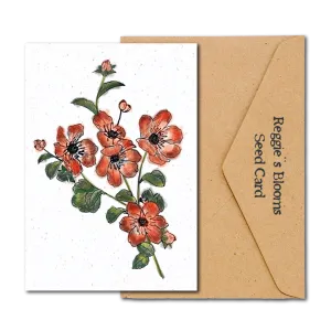 Poppies Wildflower Plantable Seed Greeting Card