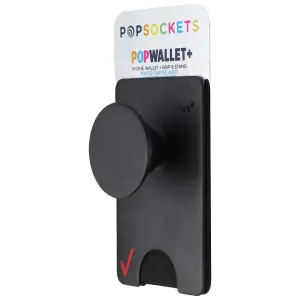 PopSockets PopWallet  with Integrated Swappable PopTop - Black / Verizon Logo