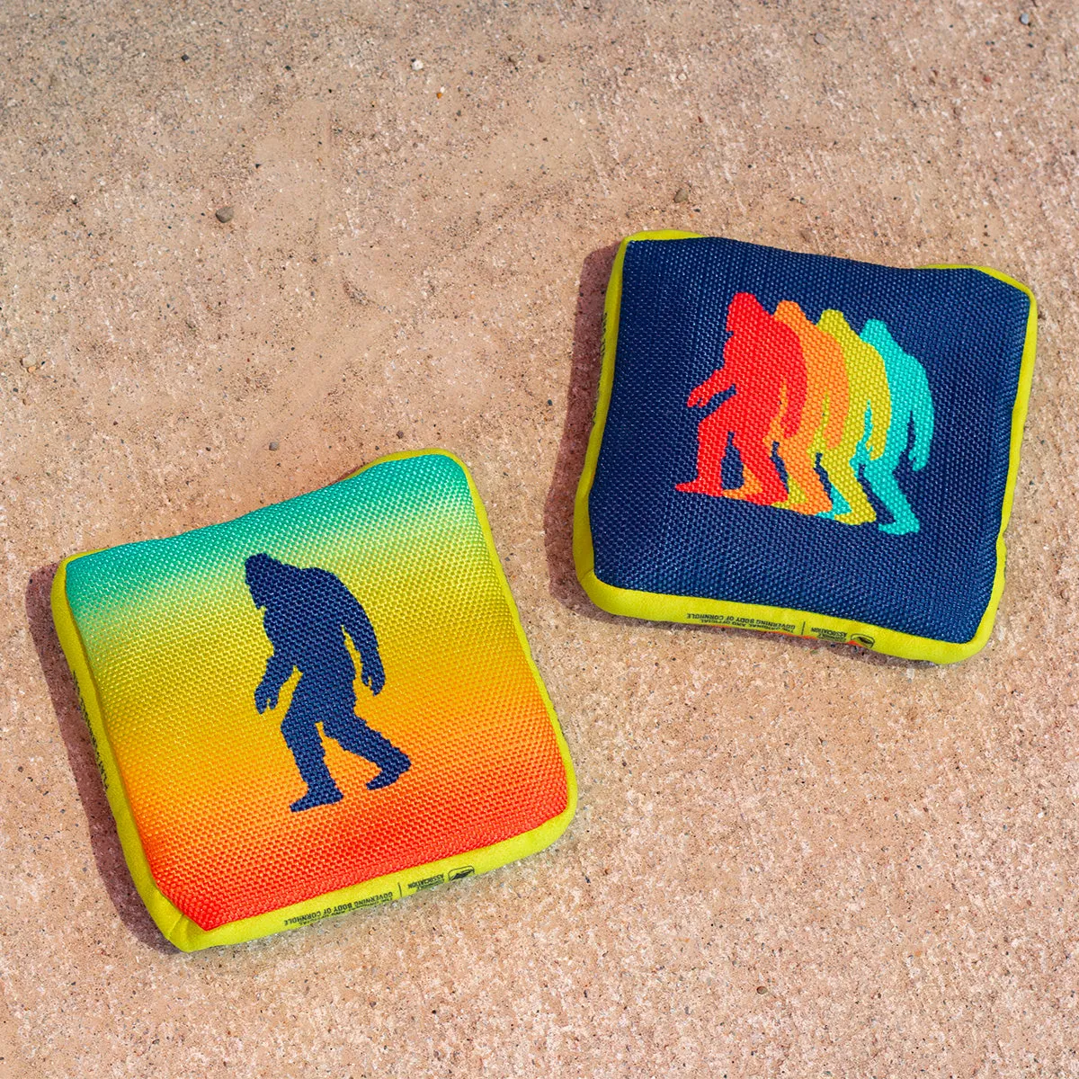 Retro Sasquatch Synergy Edge Cornhole Bags