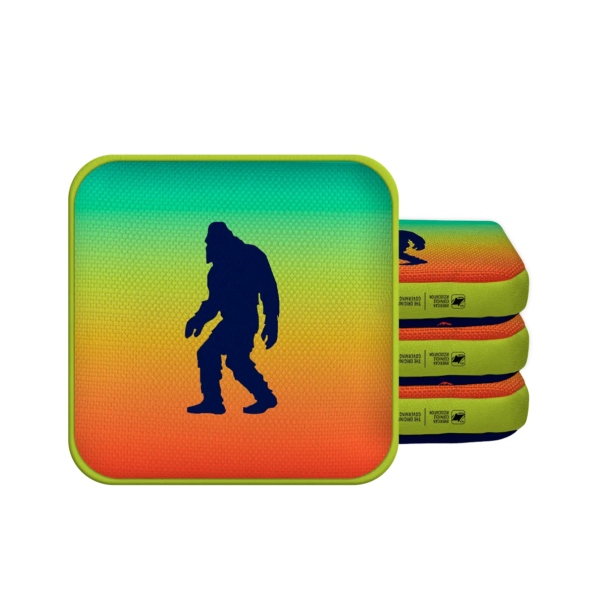 Retro Sasquatch Synergy Edge Cornhole Bags