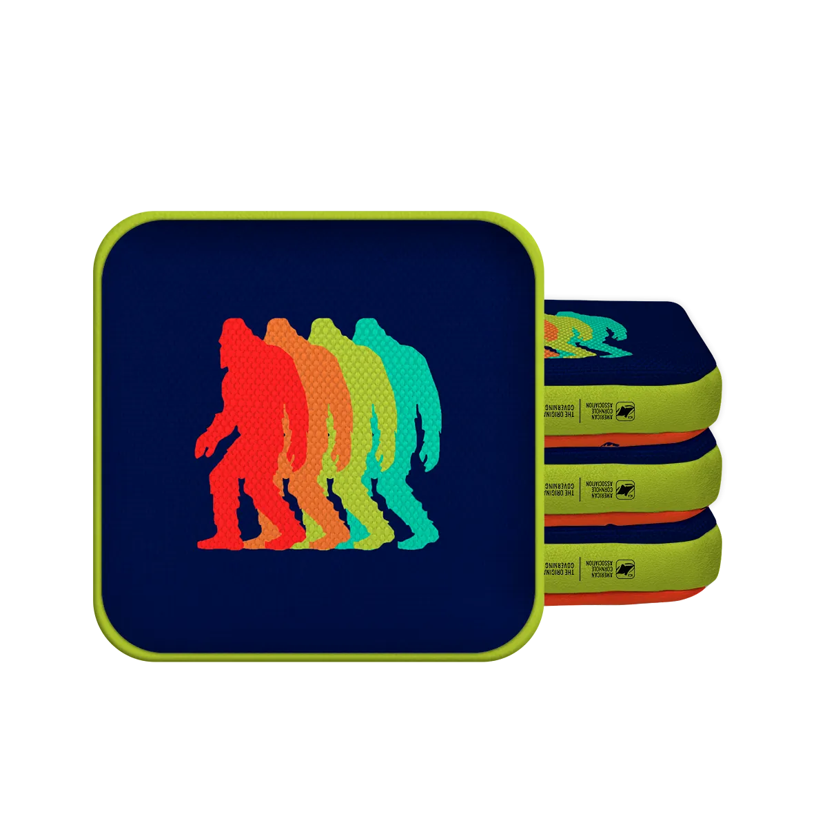 Retro Sasquatch Synergy Edge Cornhole Bags