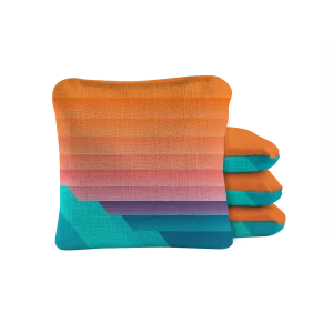 Retro Sunset Stripes Synergy Pro Cornhole Bags