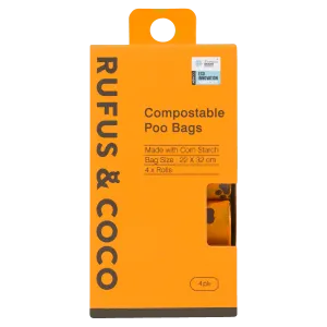 Rufus & Coco Compostable Dog Poo Bags 40 Pack