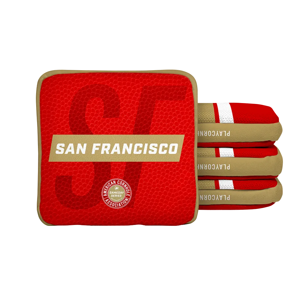 San Francisco Football Gameday Stripes Synergy Edge Cornhole Bags