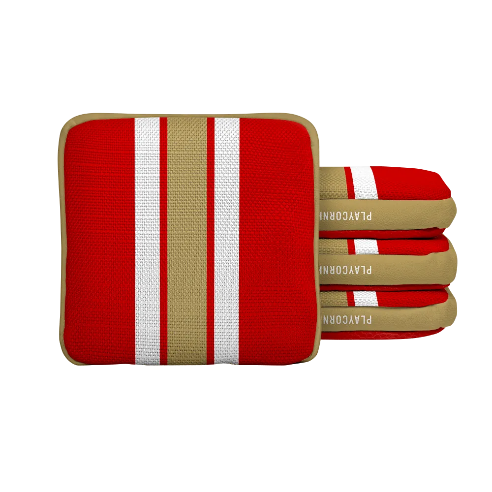San Francisco Football Gameday Stripes Synergy Edge Cornhole Bags
