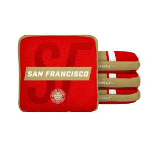 San Francisco Football Gameday Stripes Synergy Edge Cornhole Bags