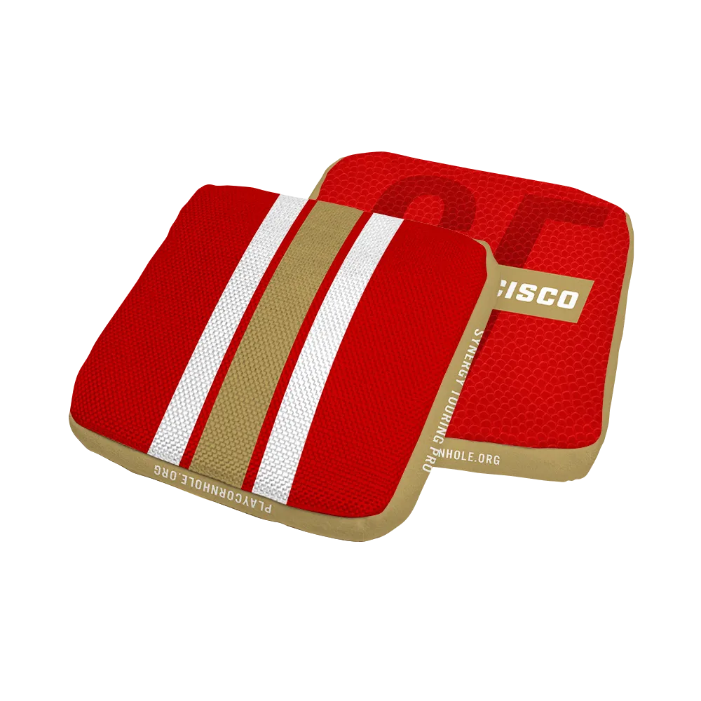 San Francisco Football Gameday Stripes Synergy Edge Cornhole Bags