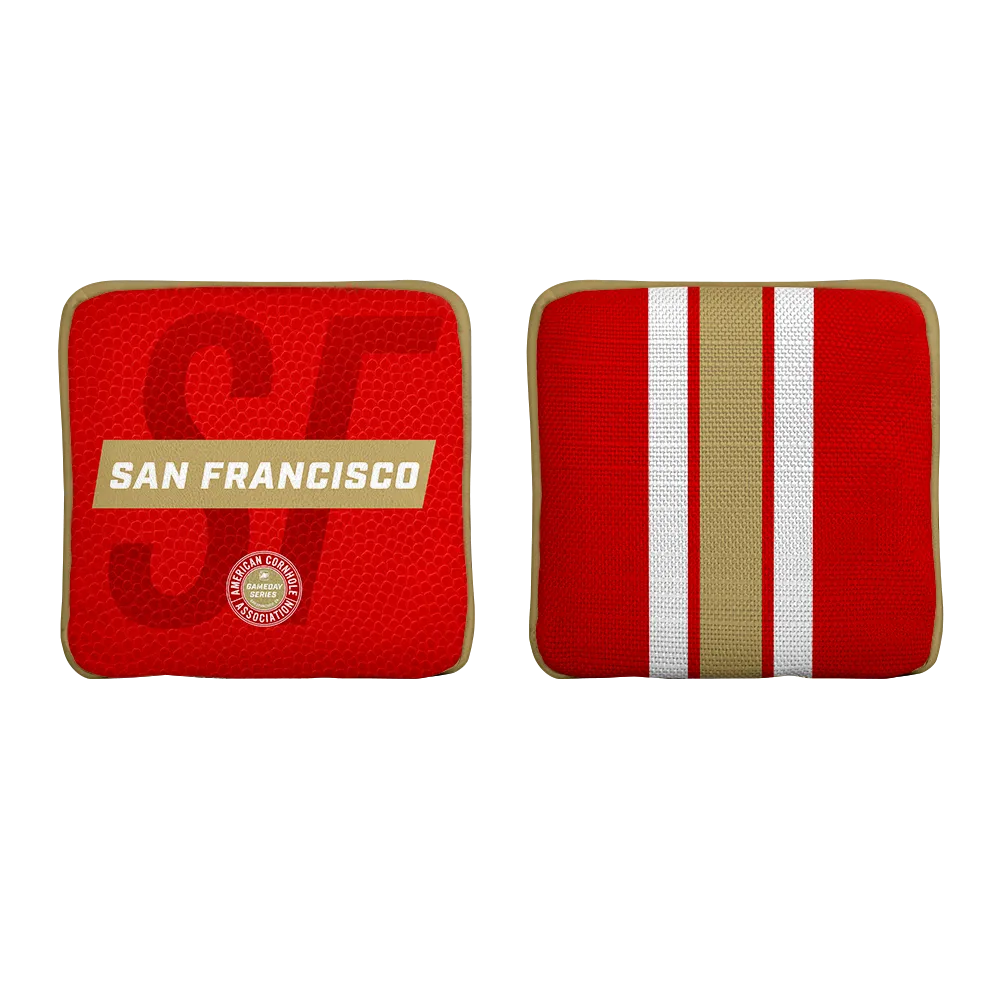 San Francisco Football Gameday Stripes Synergy Edge Cornhole Bags