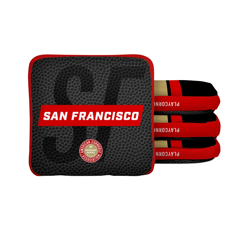 San Francisco Football Gameday Stripes Synergy Edge Cornhole Bags